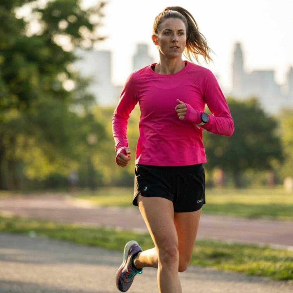 Oiselle Flyout Performance Hot Pink Long Sleeve Running Top Gorpcore Shirt M